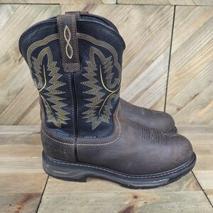 Ariat Workhog XT Mens Carbon Toe Leather Work Boots Size 10.5 EE Bruin Brown